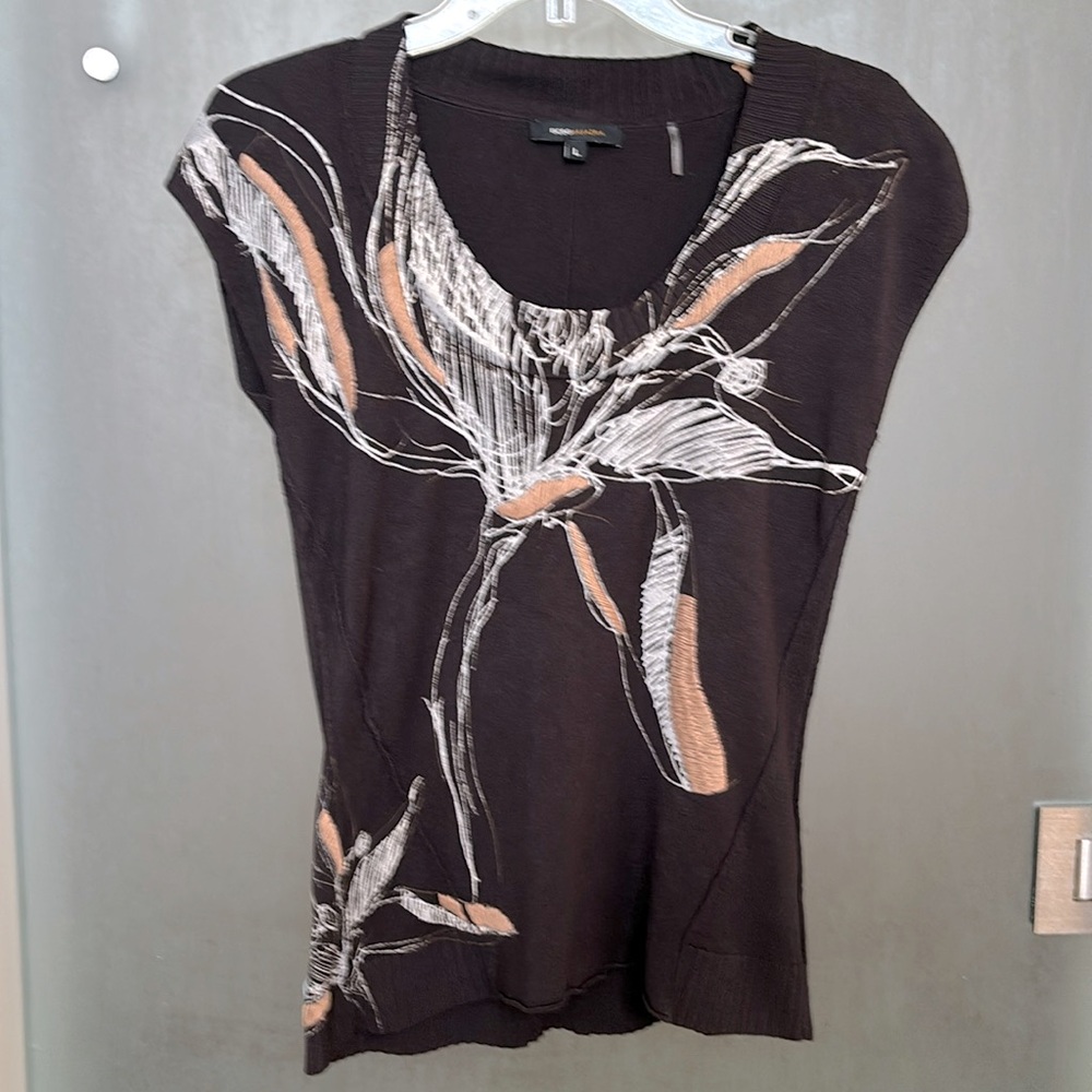 BCBG Maxazria Light weight sleeveless brown sweater